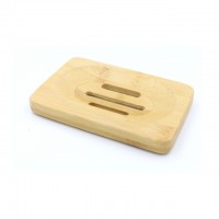 Wholesale custom logo biodegradable long natural bamboo wood soap dish