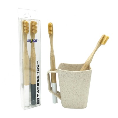 Eco friendly bpa free 100% organic custom logo bamboo toothbrush with nylon bristles