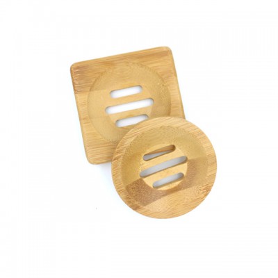 Wholesale biodegradable breathable dark wood bamboo soap saver dish