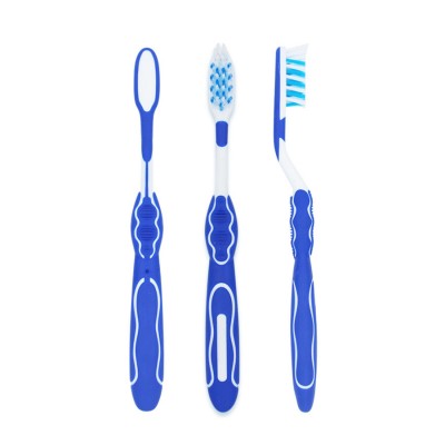 Custom multi-angel cross plastic dupont 3 in 1 toothbrush with logo custom design