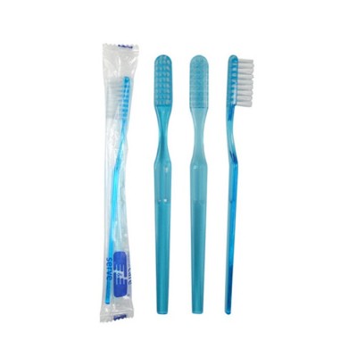 BSCI disposable manual prepaste plastic child toothbrush with cap