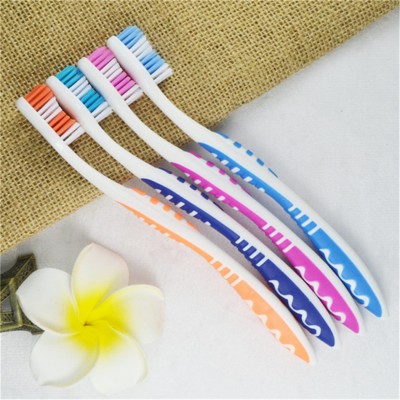 Famous manufacturer custom logo home travel 10 pack soft bristle adult plastic toothbrush