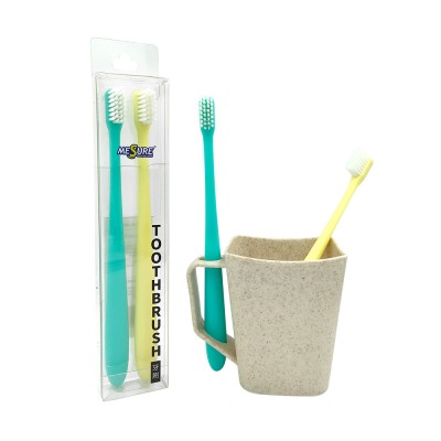 Anti-slip handle 0.15 mm nylon 610/612 bristles small head adult manual plastic toothbrush