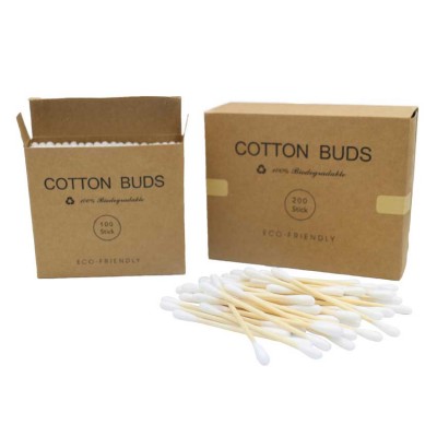 Eco friendly organic multipurpose reusable bamboo wooden biodegradable cotton buds