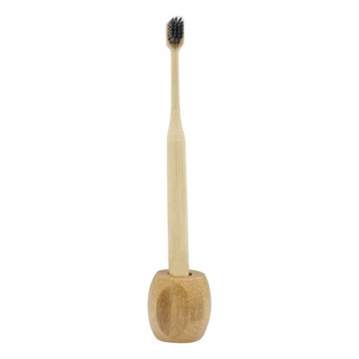 Famous manufacturer eco-friendly black round head charcoal bamboo toothbrush