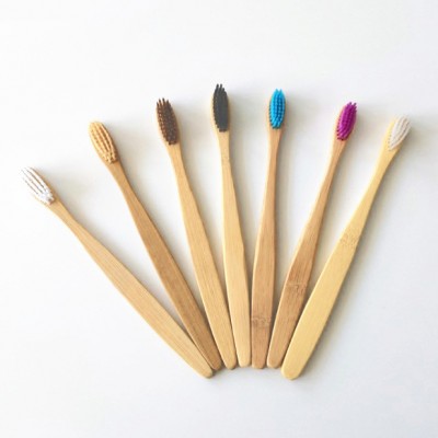 Logo bamboo toothbrush  eco-friendly natural toothbrush