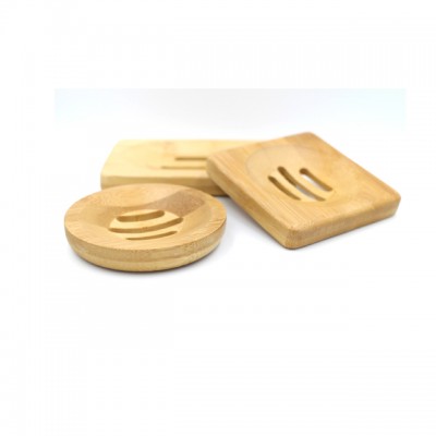 Custom eco friendly breathable draining mini bath tub bamboo wood soap dish