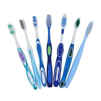 Custom logo oem oral care travel home different bristles material adult plastic adult toothbrush