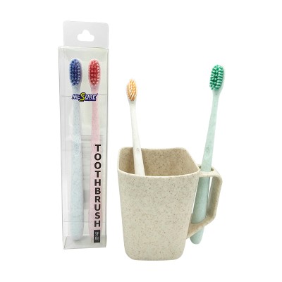 Supplier wholesale custom logo OEM spiral filament super fine bristle unique plastic adult travel toothbrush kit